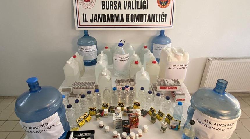 Bursa'da sahte alkol operasyonunda 1 kişi gözaltına alındı