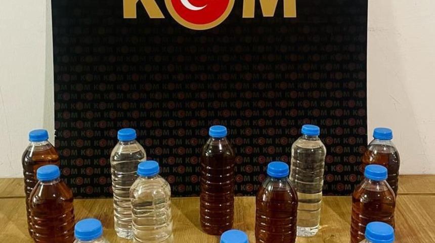 Adıyaman'da sahte içki operasyonunda bir şüpheli gözaltına alındı