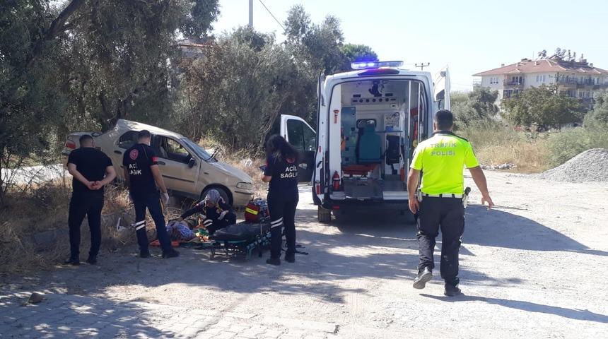 Aydın'da takla atan otomobilin sürücüsü öldü