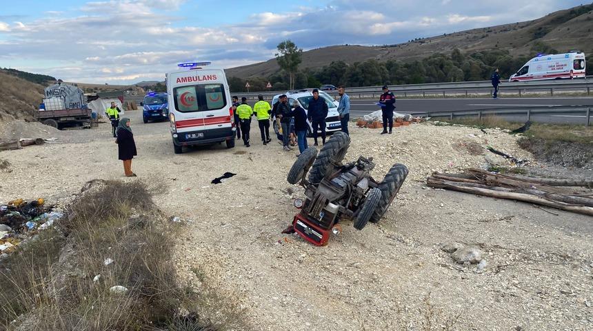 Çankırı'da devrilen traktörün altında kalan sürücü öldü