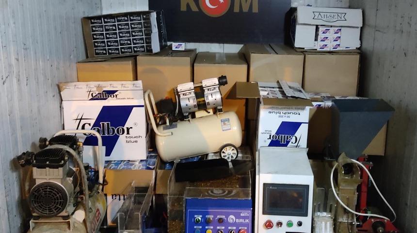 Çanakkale'de 139 bin 800 makaron ve 112 kilogram tütün ele geçirildi