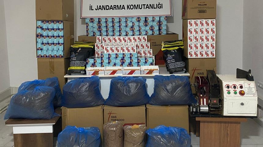 Çanakkale'de 91 bin 600 makaron ile 128 kilogram tütün ele geçirildi