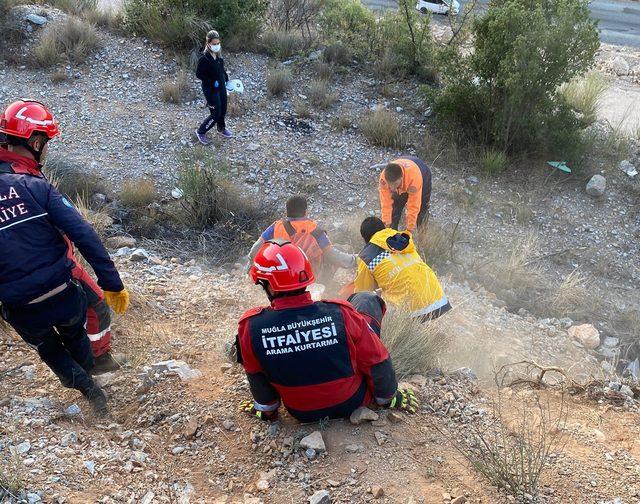 Muğla'da uçuruma düşen kişi yaralandı
