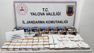Yalova'da bir evde 28 bin 375 makaron ele geçirildi