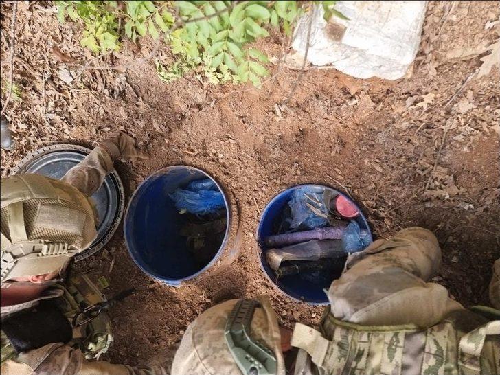 Amanoslarda PKK'ya ait çok miktarda patlayıcı ve mühimmat ele geçirildi G2