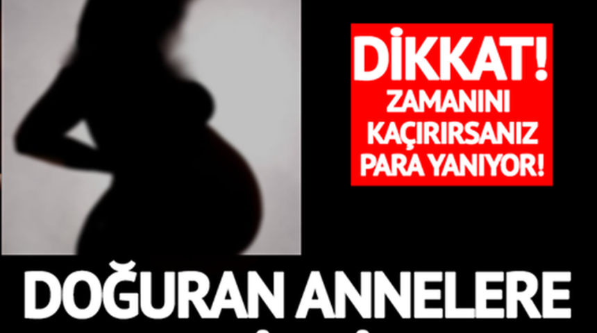 Doğuran Annelere 24 Bin Lira Peki Nasıl Alıcak?