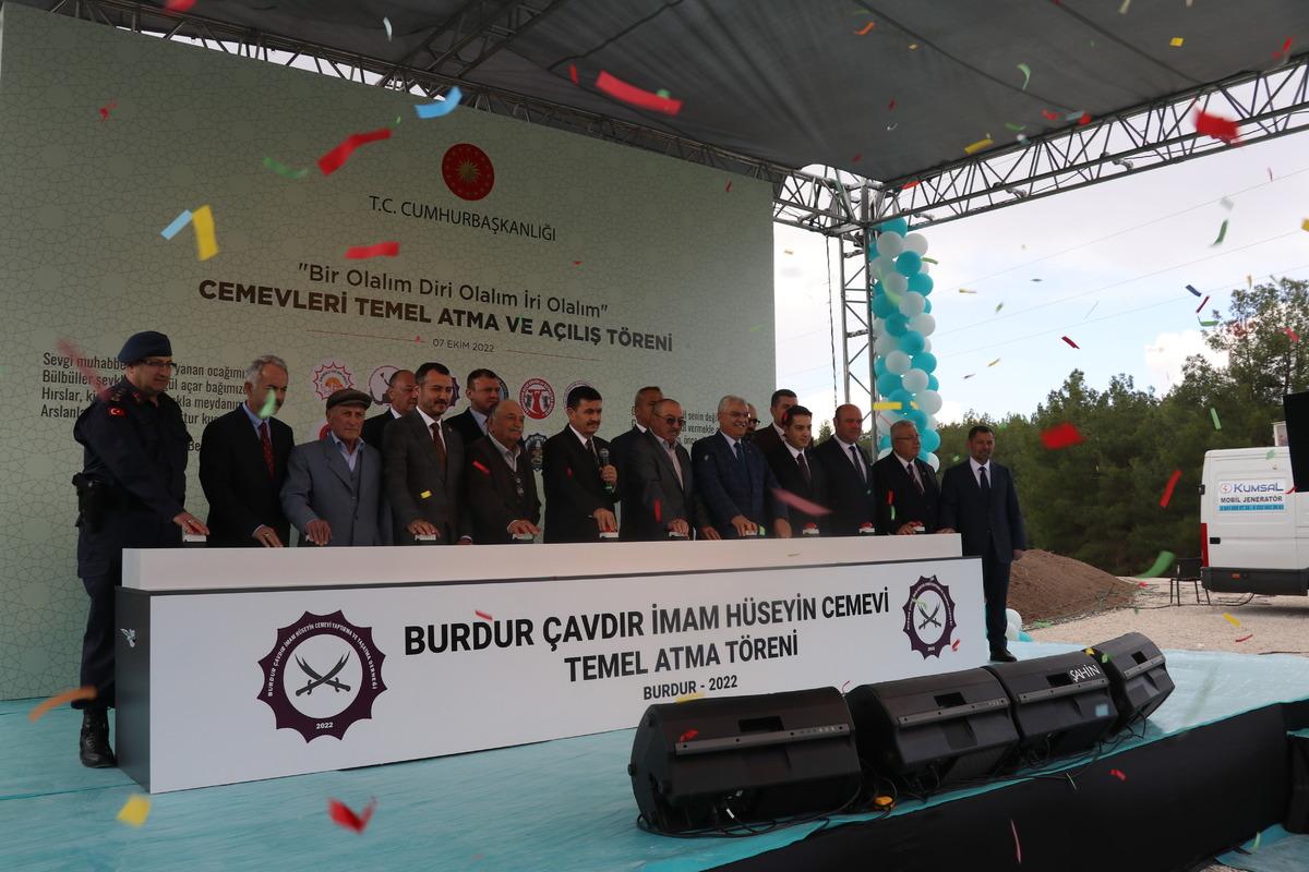Burdur'da &Ccedil;avdır İmam H&uuml;seyin Cemevi'nin temeli t&ouml;renle atıldı