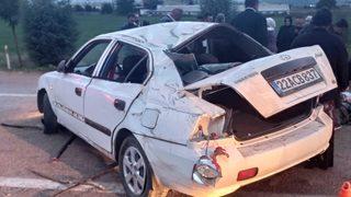 Bursa'da otomobilin devrilmesi sonucu baba ve kızı öldü