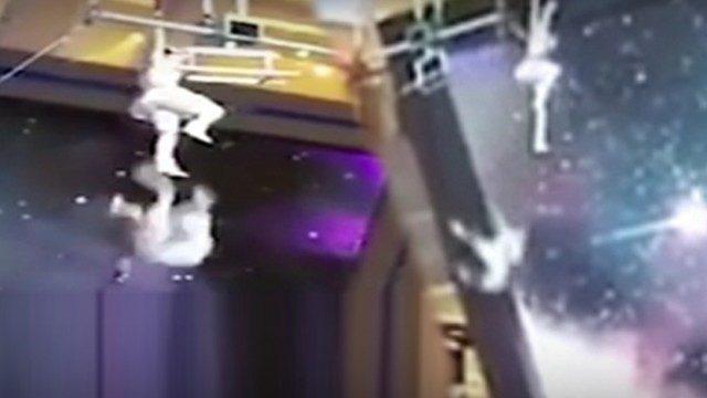 Akrobat metrelerce yüksekten düştü