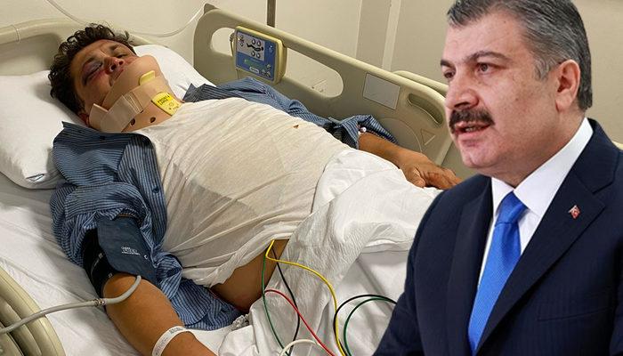 İzmir'de mesai çıkışı sonrası doktoru sopalarla darbetmişlerdi! Bakan Koca'dan çirkin saldırıya tepki