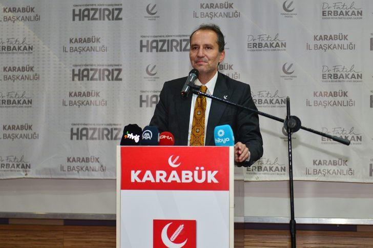 Yeniden Refah Partisi Genel Başkanı Erbakan, Karabük'te partisinin il kongresine katıldı G2