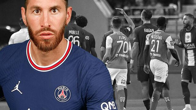 Sergio Ramos, 30 saniye içinde 2 sarı kart görerek oyundan atıldı