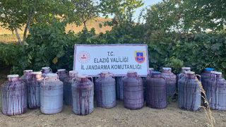Elazığ'da 2 bin litre kaçak şarap ele geçirildi