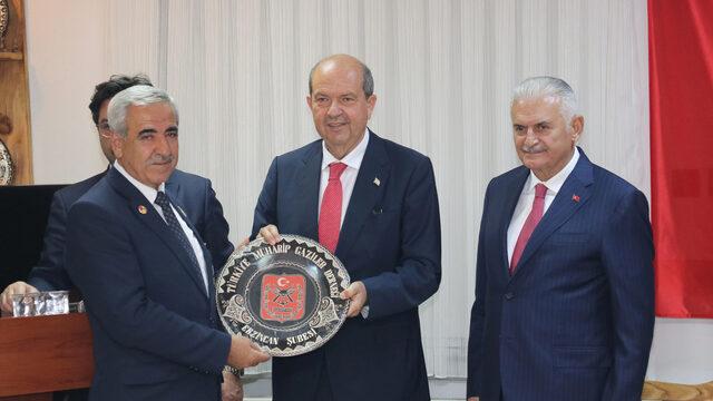 KKTC Cumhurbaşkanı Tatar ve AK Parti Genel Başkanvekili Yıldırım, Erzincan'da Kıbrıs gazileriyle buluştu:
