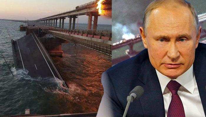 Putin'den Kırım Köprüsü'nü yıkan patlamanın ardından açıklama: Saldırıyı Ukrayna istihbaratı yaptı