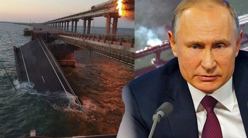 Putin'den Kırım Köprüsü'nü yıkan patlamanın ardından açıklama: Saldırıyı Ukrayna istihbaratı yaptı