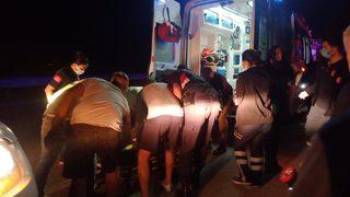 Aydın'da şarampole devrilen otomobildeki 3 kişi yaralandı