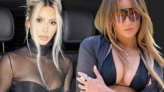 Kim Kardashian ve Jennifer Lopez Jr. Ridinger'ın anma törenindeki tarzıyla olay oldu! Dekolteden ödün vermediler