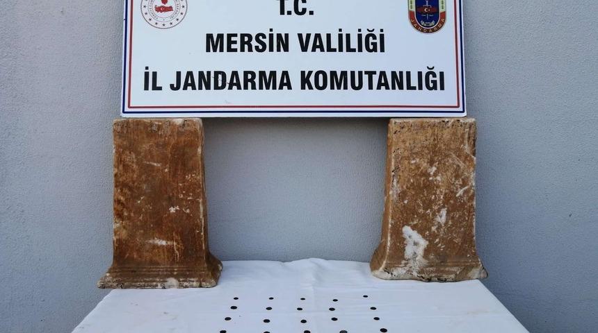 Mersin'de 25 sikke ve 2 obje ele geçirildi