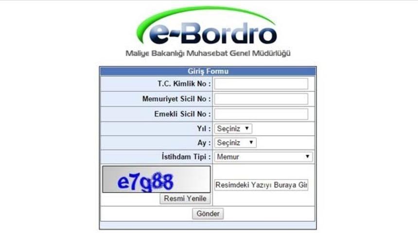 Nisan ayı memur maaşları e-bordrosu yayımlandı
