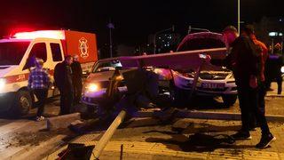 Çorum'da 2 otomobilin çarpıştığı kazada 1 kişi yaralandı