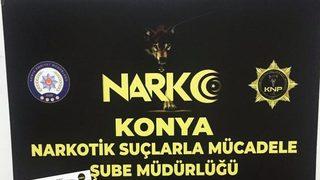 Konya'da yol uygulamasında uyuşturucu bulunan araçtaki 2 kişi tutuklandı