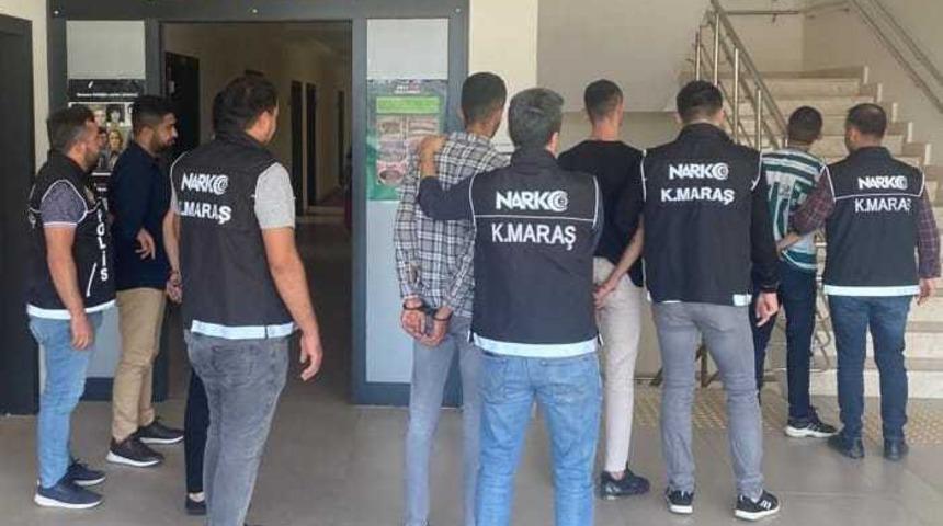 Kahramanmaraş'ta uyuşturucu operasyonunda yakalanan 5 zanlı tutuklandı
