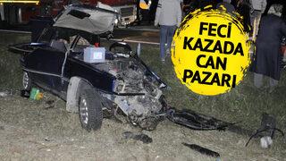 Korkunç kaza: Arabalardan biri paramparça oldu! 1 ölü, 8 yaralı