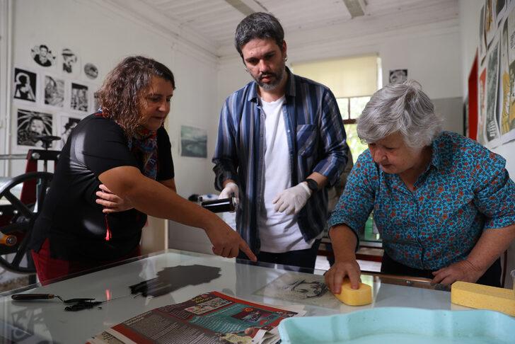 Portekizli sanatçı, Trakya Üniversitesinde polyester üzerine taş baskı tekniğini öğretti G2