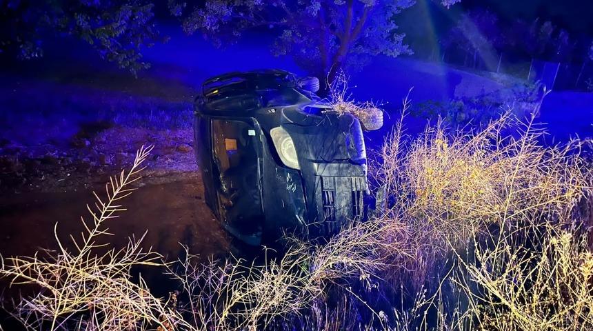 Erzincan'da yabani domuza çarparak devrilen hafif ticari araçtaki 7 kişi yaralandı