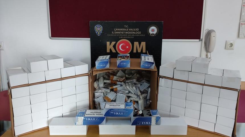 Çanakkale'de 30 bin 900 makaron ele geçirildi