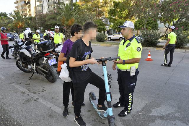 Adana'da elektrikli skuter denetimi gerçekleştirildi