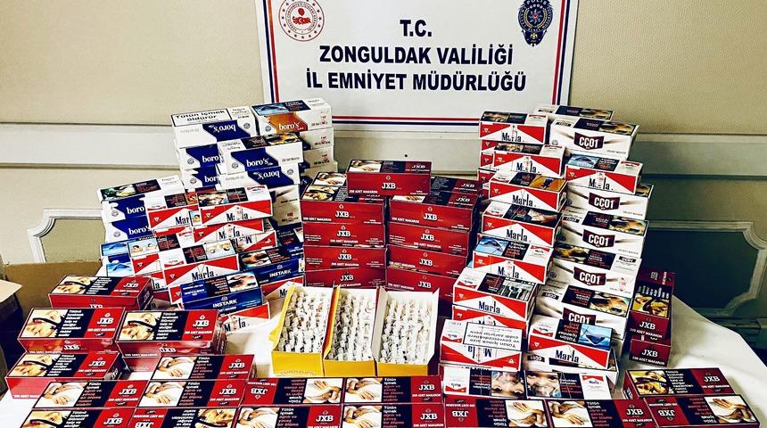 Zonguldak'ta 30 bin makaron ele geçirildi