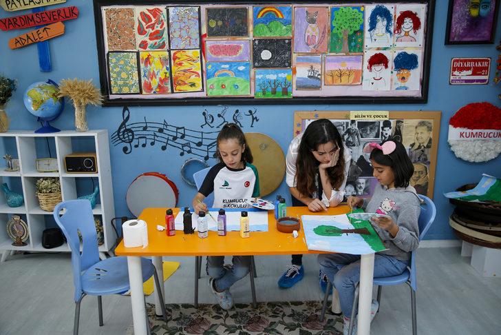 İstanbul'dan gelen ressam Diyarbakır'da kırsaldaki çocuklarla resim yaptı G2