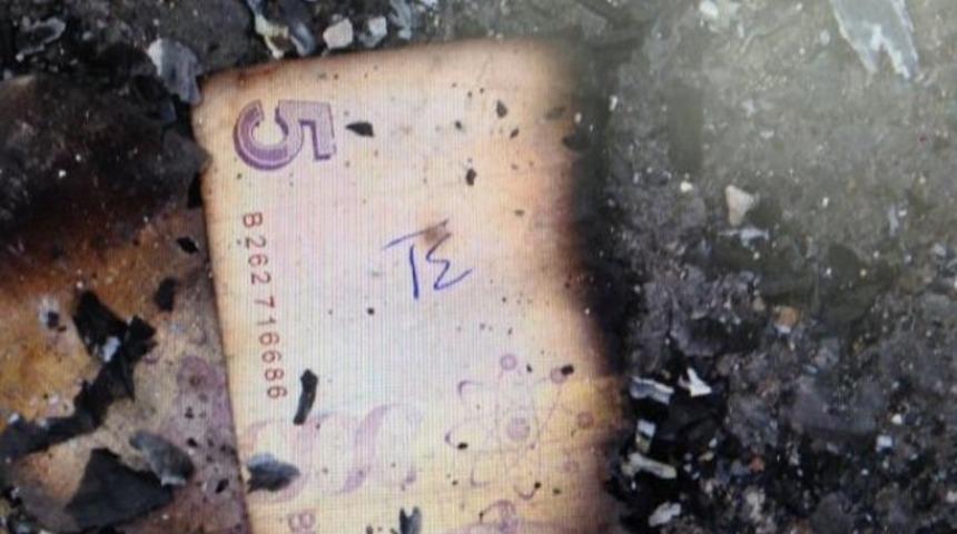 Çalıştığı iş yerine ait 94 bin lirayı yaktı