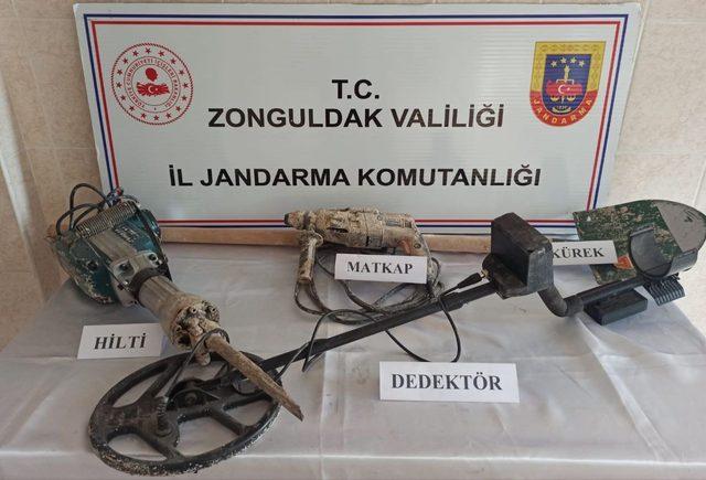 Zonguldak'ta evinin altında kaçak kazı yapan kişi yakalandı