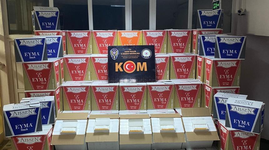 Hatay'da 1 milyon 440 bin makaron ele geçirildi