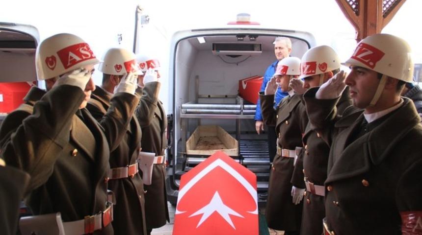 El Bab&rsquo;da şehit d&uuml;şen 5 asker memleketlerine uğurlandı