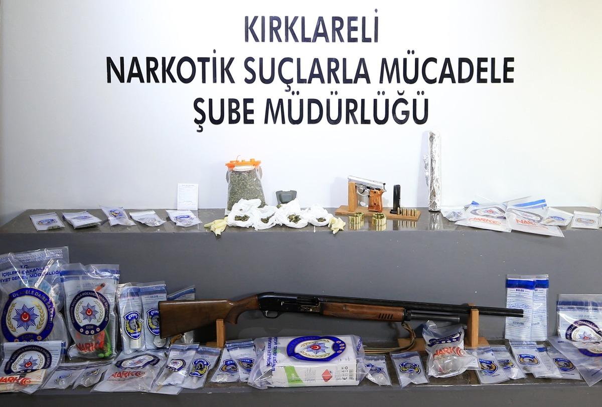 Kırklareli'nde uyuşturucu operasyonunda 44 ş&uuml;pheli yakalandı