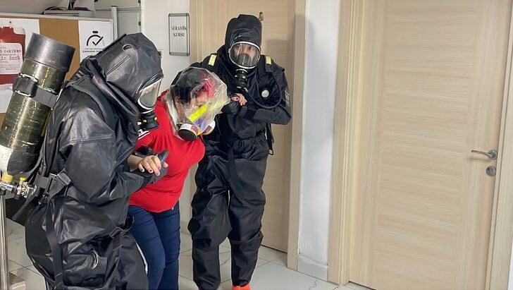 Samsun'da18 öğrenci yurdunda KBRN tatbikatı yapıldı G3