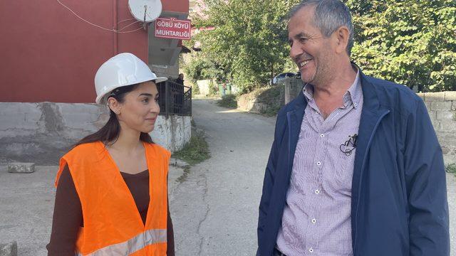 Eğitim hayatına destek olan köyünde inşaat mühendisi olarak hizmet veriyor