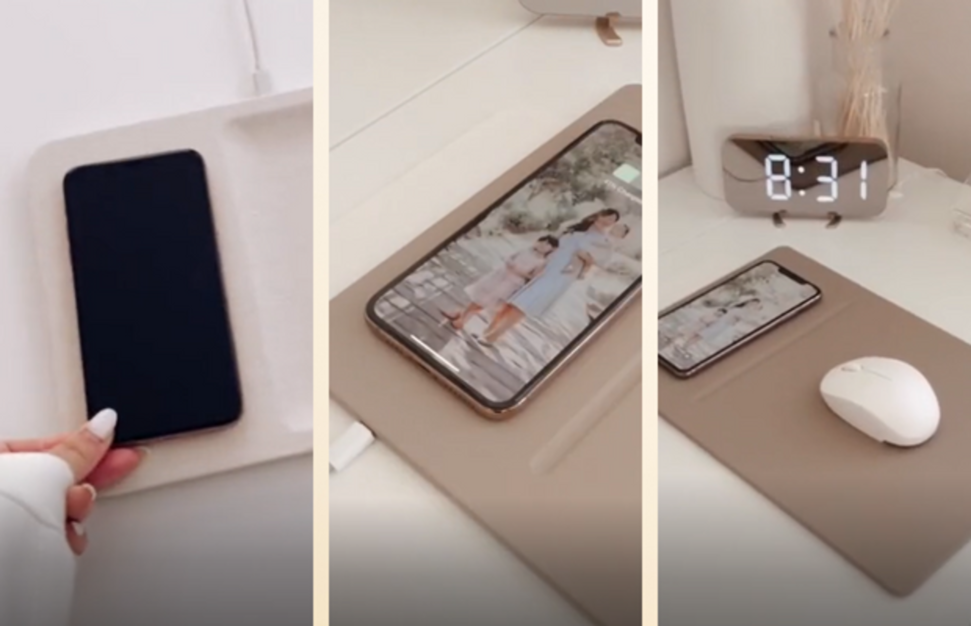 Çalışma masanıza yeni bir hava katacak, sunduğu kolaylıkla vazgeçilmeziniz olacak kablosuz şarj özellikli mouse pad