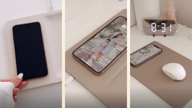 Çalışma masanıza yeni bir hava katacak, sunduğu kolaylıkla vazgeçilmeziniz olacak kablosuz şarj özellikli mouse pad