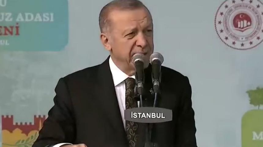 Erdoğan'dan, açılış töreninde Kılıçdaroğlu'na gönderme: Ancak turistik seyahat yaparsın