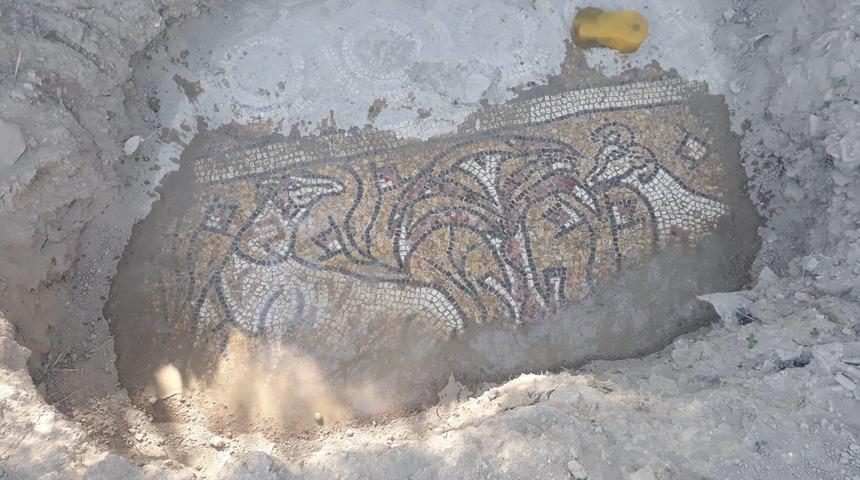 Manisa'da kaçak kazı yapan 2 kişi, buldukları mozaiği çıkarırken yakalandı