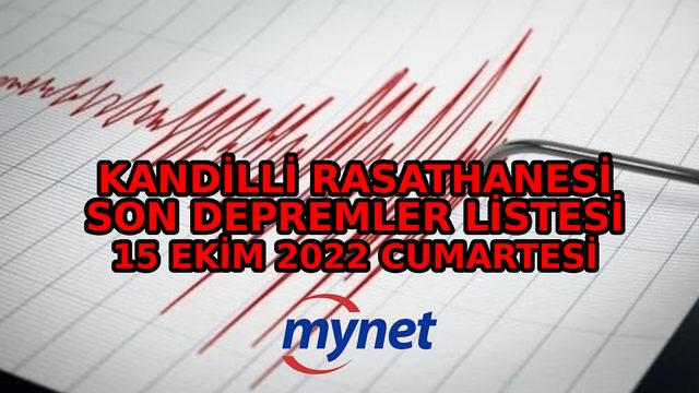 Deprem mi oldu, nerede, kaç şiddetinde? 15 Ekim 2022 Cumartesi son dakika deprem açıklamaları!