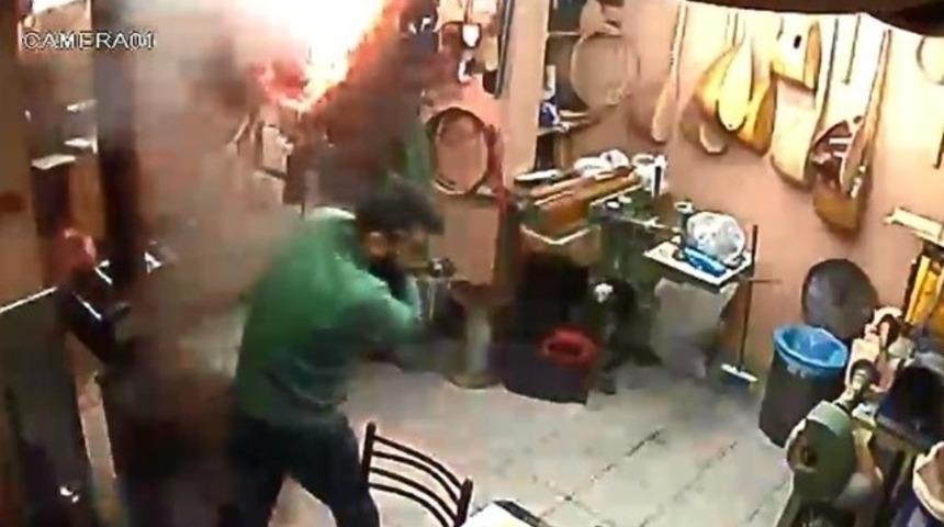 Soba bomba gibi patladı