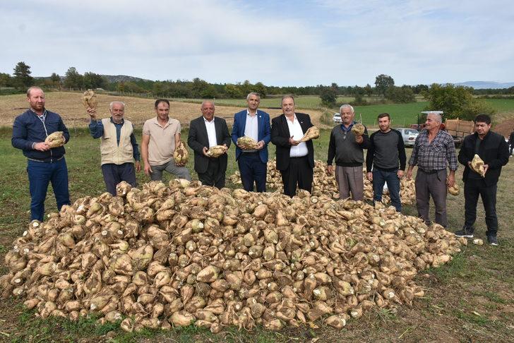 Sinop'ta 16 yıl sonra yeniden ekimi yapılan şeker pancarında hasat başladı G3