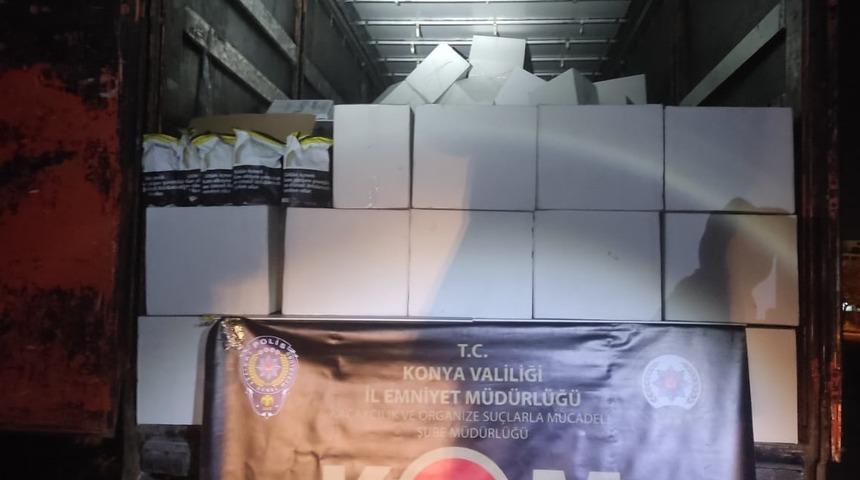 Konya'da 4 milyon 610 bin makaron ele geçirildi