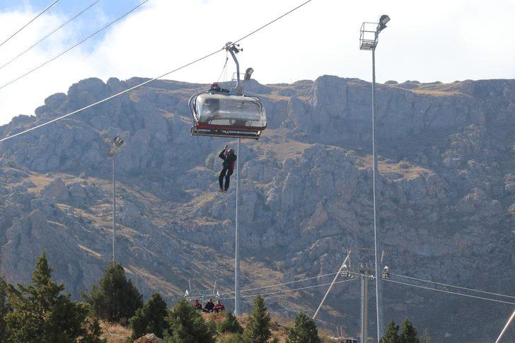 Ergan Dağı'nda kayak sezonu öncesi kurtarma tatbikatı yapıldı G3